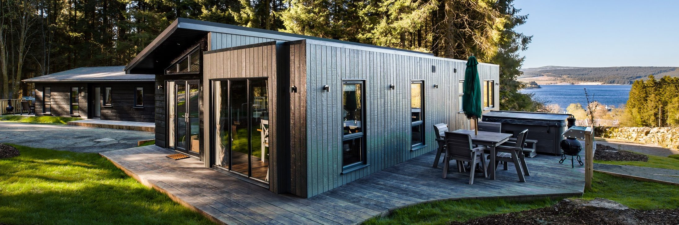 Holiday guests at the park enjoy tranquil surroundings with superb views across Kielder Water and the forest