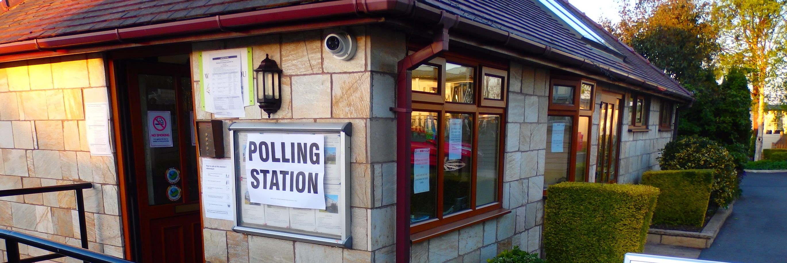 Poll perfect: safety fears have been put to rest now that the park's reception doubles as a polling station