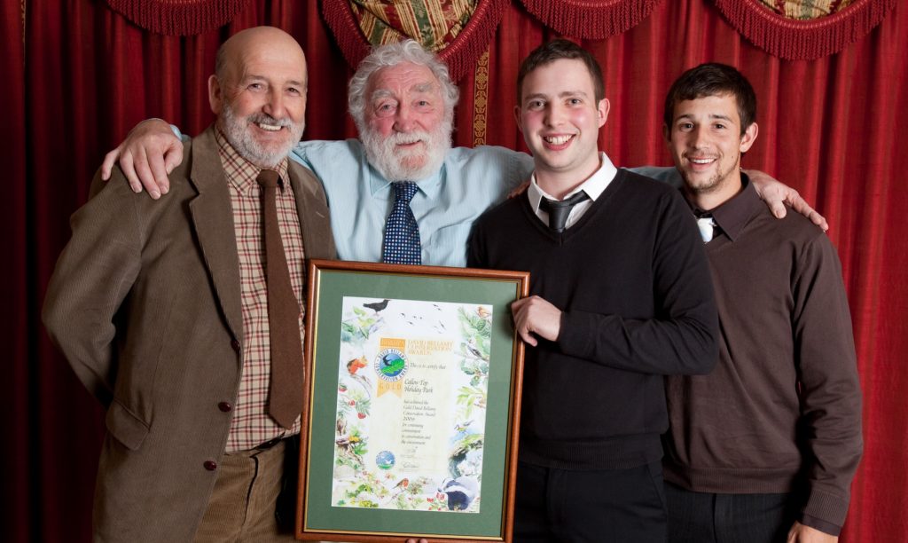 Turning green into (from left) park owner Alan Palmer, park conservation officer Adam Swindell, and park groundworks manager Chris Patterson</em><figcaption id=