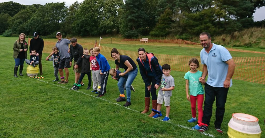  Game for a laugh: another three-legged race is about to start during Moss Wood's day of digital-free delights</em><figcaption id=